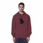 Hirsch Black - Organic Hoodie – Bild 4