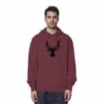 Hirsch Black 3 - Organic Hoodie – Bild 2
