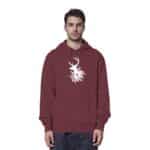 Hirsch Weiß - Organic Hoodie – Bild 6