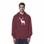 Hirsch Weiß 2 - Organic Hoodie – Bild 6