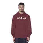 Hirsch Muster 2 - Organic Hoodie – Bild 6