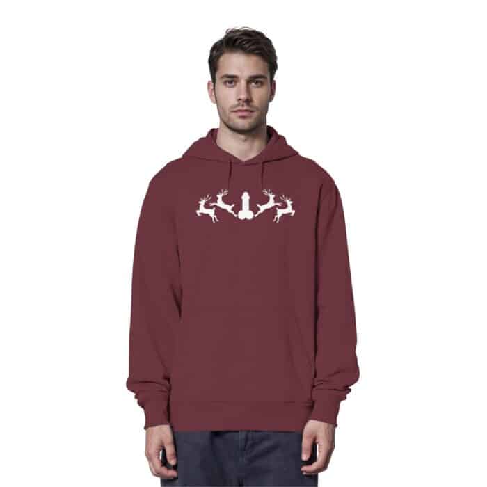 Hirsch Muster 2 - Organic Hoodie – Bild 6