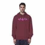 Hirsch Muster 2 Pink - Organic Hoodie – Bild 6
