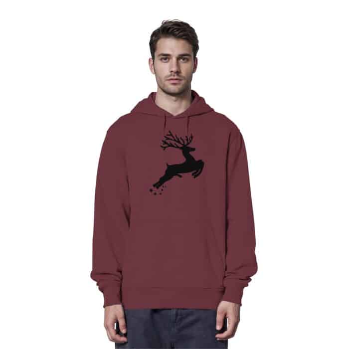 Hirsch Black 4 - Organic Hoodie – Bild 2