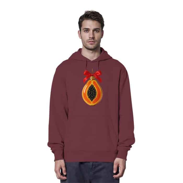 Papaya X-Mas  - Organic Hoodie – Bild 6