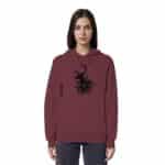 Hirsch Black - Organic Hoodie – Bild 5