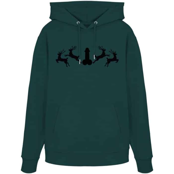 Hirsch Muster  - Organic Hoodie – Bild 5