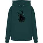 Hirsch Black - Organic Hoodie – Bild 10