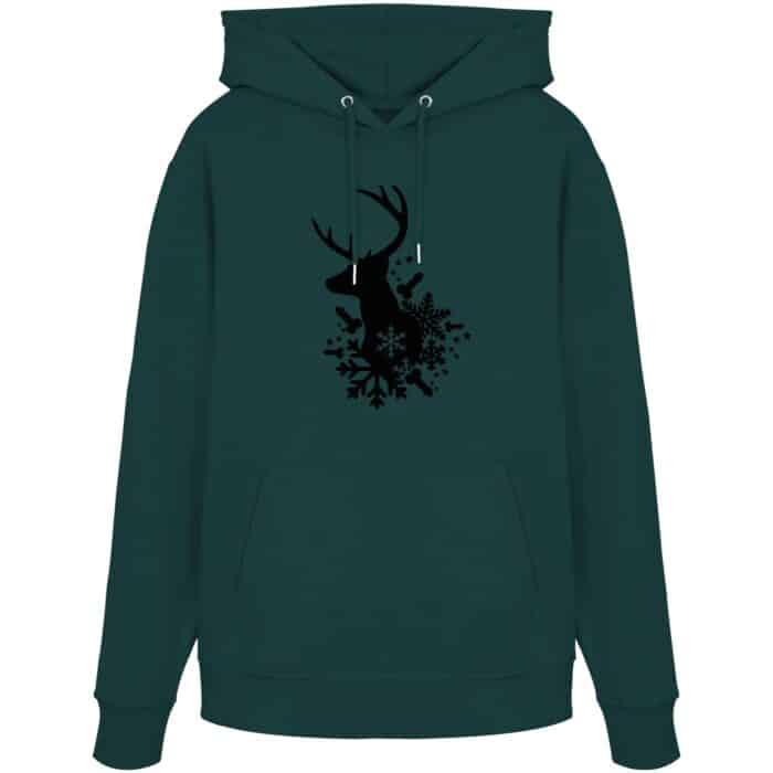 Hirsch Black - Organic Hoodie – Bild 10