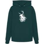 Hirsch Weiß - Organic Hoodie – Bild 9