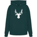 Hirsch Weiß 3 - Organic Hoodie – Bild 9