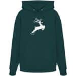 Hirsch Weiß 4 - Organic Hoodie – Bild 9
