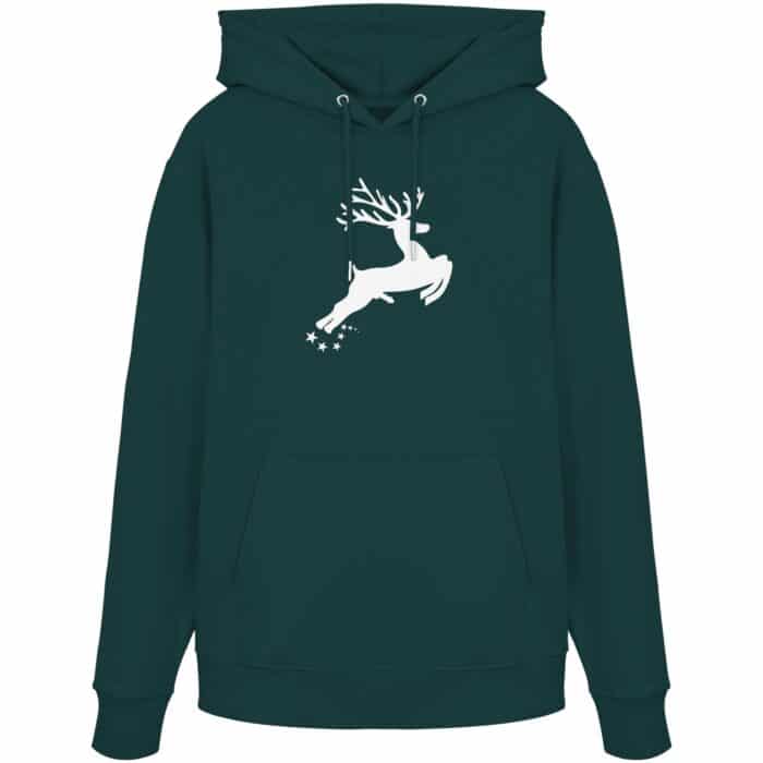 Hirsch Weiß 4 - Organic Hoodie – Bild 9