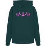 Hirsch Muster 2 Pink - Organic Hoodie – Bild 9
