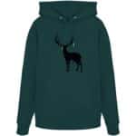 Hirsch Black 2 - Organic Hoodie – Bild 3