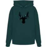 Hirsch Black 3 - Organic Hoodie – Bild 5