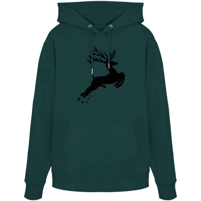 Hirsch Black 4 - Organic Hoodie – Bild 5