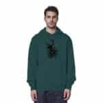 Hirsch Black - Organic Hoodie – Bild 11