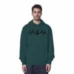 Hirsch Muster  - Organic Hoodie – Bild 6
