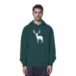 Hirsch Weiß 2 - Organic Hoodie – Bild 10