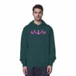 Hirsch Muster 2 Pink - Organic Hoodie – Bild 10