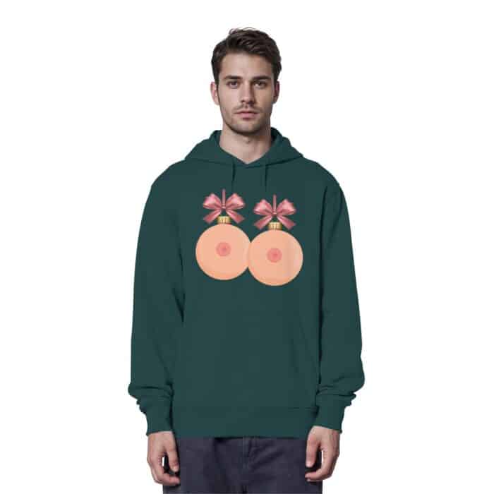 X-Mas Titten - Organic Hoodie – Bild 10