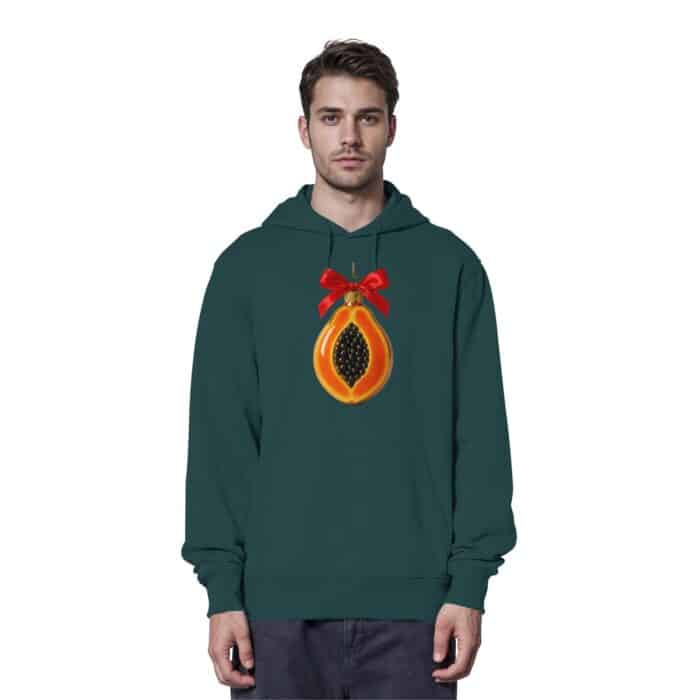Papaya X-Mas  - Organic Hoodie – Bild 10