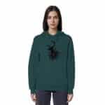 Hirsch Black - Organic Hoodie – Bild 12