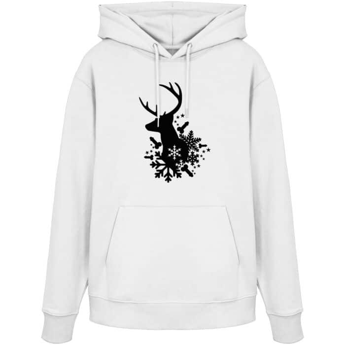 Hirsch Black - Organic Hoodie – Bild 18