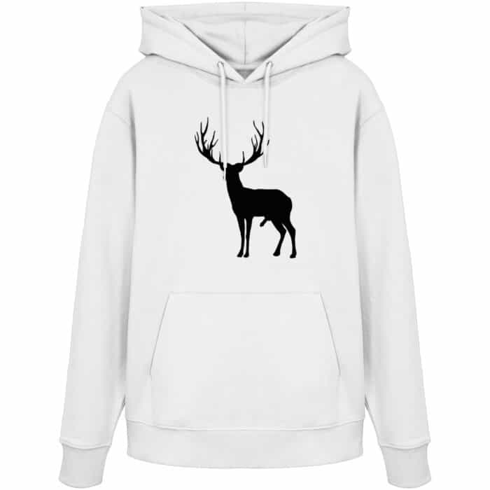 Hirsch Black 2 - Organic Hoodie – Bild 5