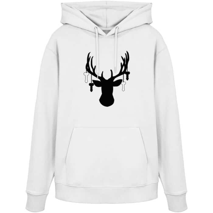 Hirsch Black 3 - Organic Hoodie – Bild 9