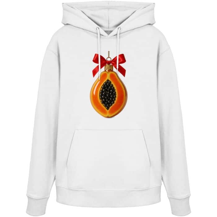 Papaya X-Mas  - Organic Hoodie – Bild 13