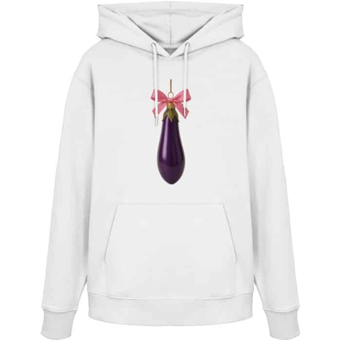 Aubergine X-Mas - Organic Hoodie – Bild 13