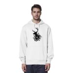 Hirsch Black - Organic Hoodie – Bild 13