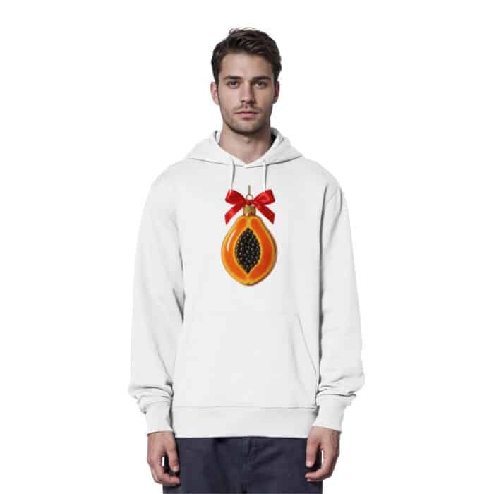 Papaya X-Mas  - Organic Hoodie – Bild 14