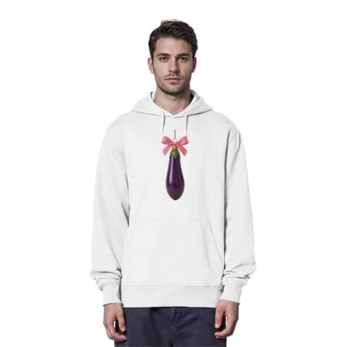 Aubergine X-Mas - Organic Hoodie – Bild 14