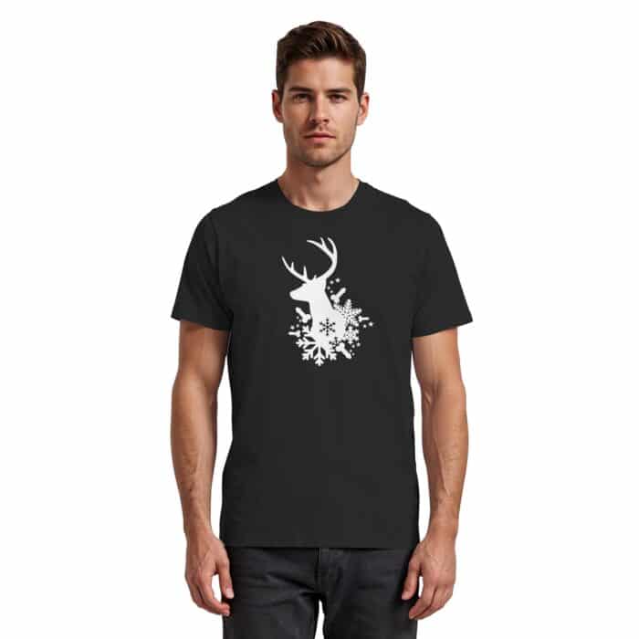 Hirsch Weiß - Premium Classic T-Shirt – Bild 2