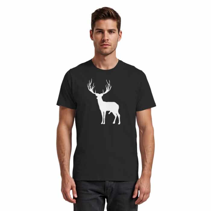 Hirsch Weiß 2 - Premium Classic T-Shirt – Bild 2