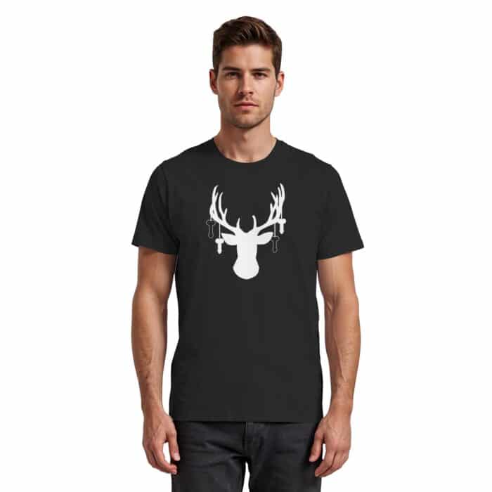 Hirsch Weiß 3 - Premium Classic T-Shirt – Bild 2