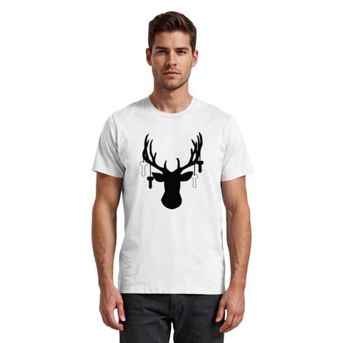 Hirsch Black 3 - Premium Classic T-Shirt – Bild 10