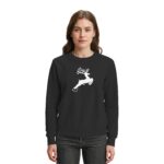 Hirsch Weiß 4 - Premium Sweatshirt – Bild 2