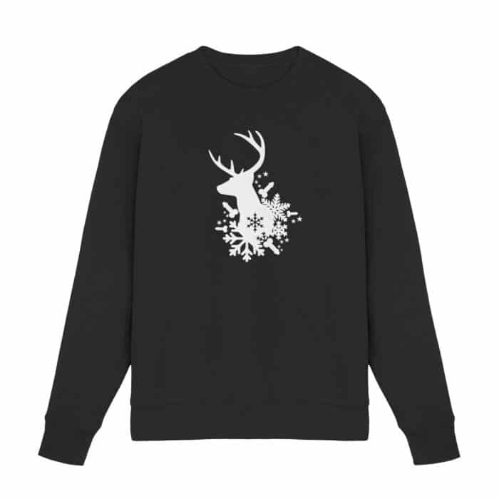 Hirsch Weiß - Premium Sweatshirt – Bild 1