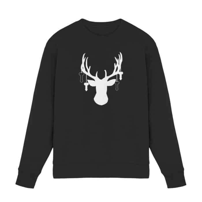 Hirsch Weiß 3 - Premium Sweatshirt – Bild 1