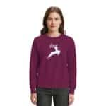 Hirsch Weiß 4 - Premium Sweatshirt – Bild 6