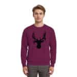 Hirsch Black 3 - Premium Sweatshirt – Bild 2