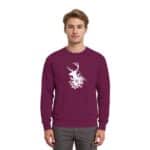 Hirsch Weiß - Premium Sweatshirt – Bild 6