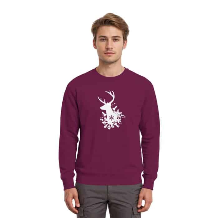 Hirsch Weiß - Premium Sweatshirt – Bild 6