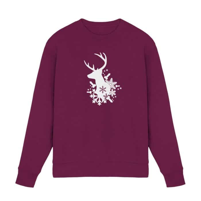 Hirsch Weiß - Premium Sweatshirt – Bild 5