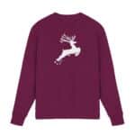 Hirsch Weiß 4 - Premium Sweatshirt – Bild 5