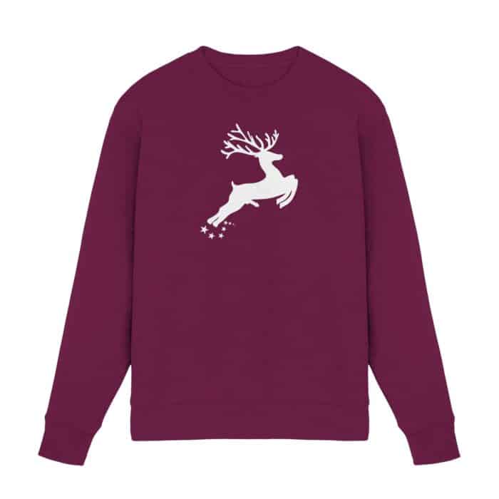 Hirsch Weiß 4 - Premium Sweatshirt – Bild 5